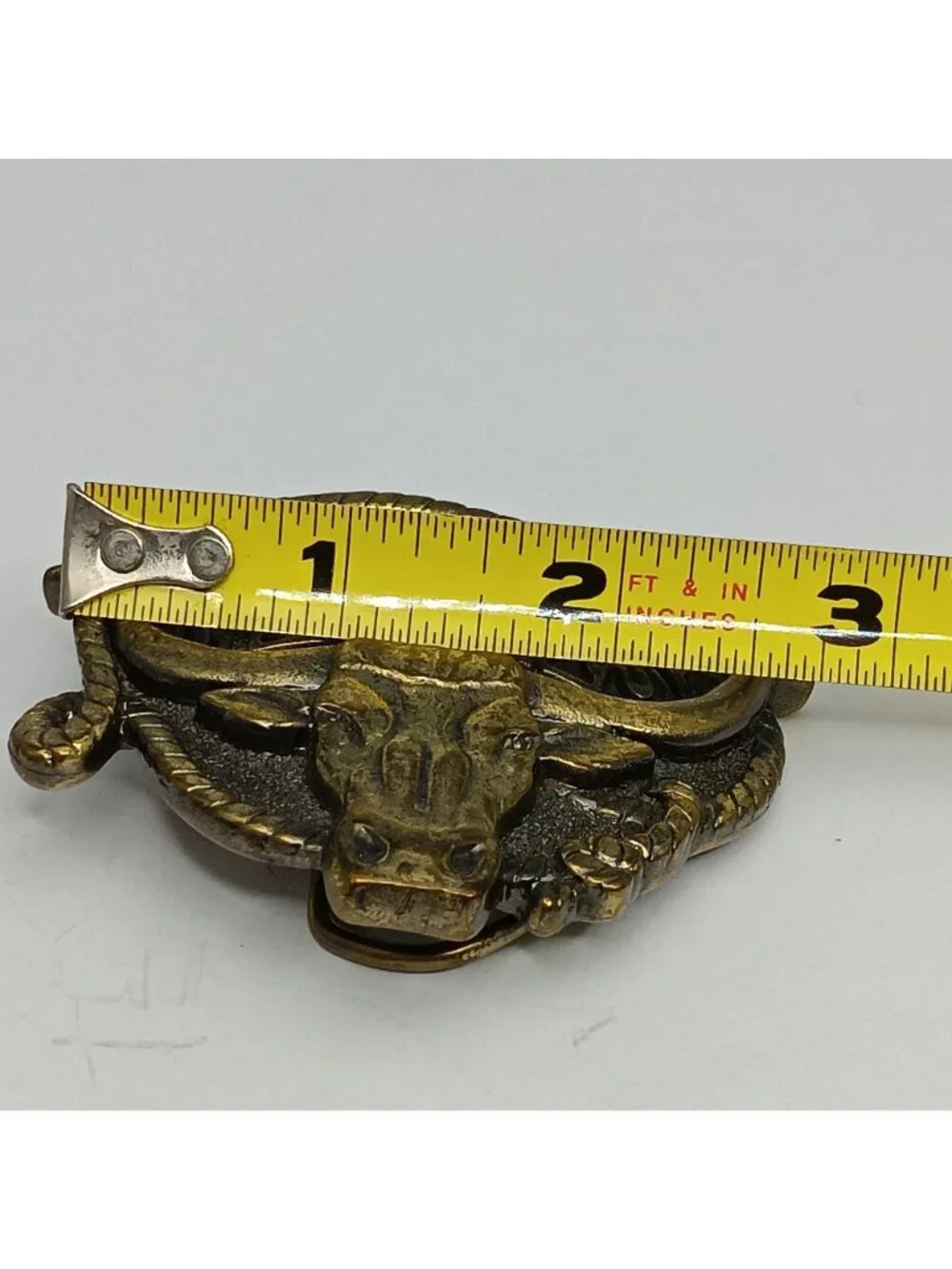 1980 Texas Longhorn 3D Belt Buckle Mad in USA Great American Buckle Co